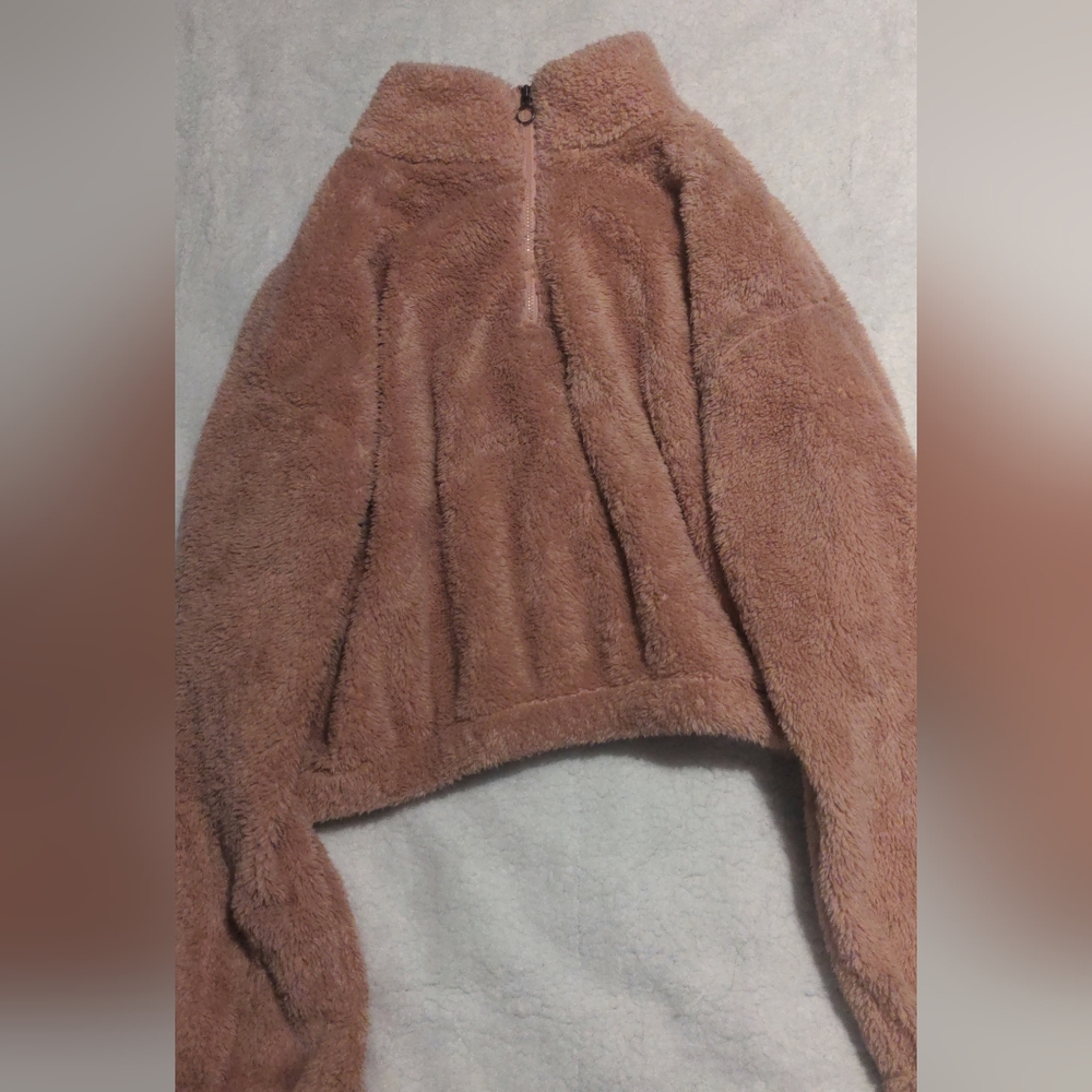 ✏️SO teddy bear mock neck jacket